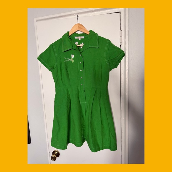 Tuesday Of California Dresses & Skirts - Tuesday Bassen / Tuesday of California Diner Dress - Green Daisy